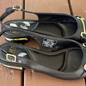 Jones New York Black Slingback Heels
